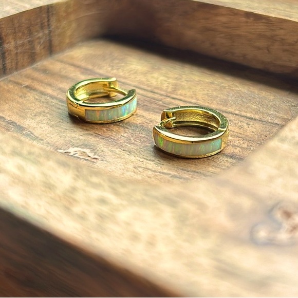 boutique Jewelry - Opal Huggies